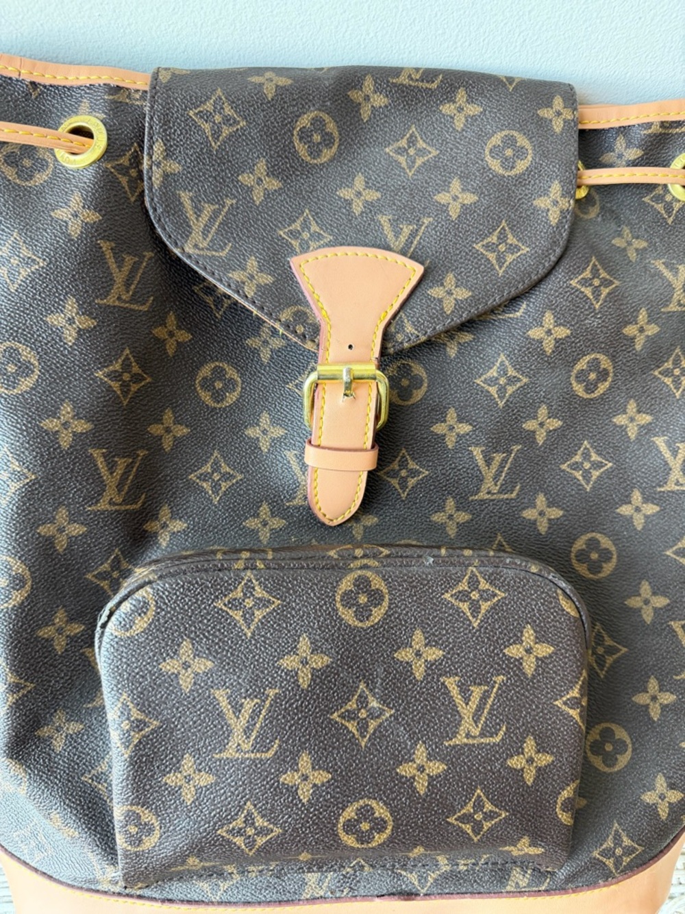 Louis Vuitton Brown Monogram Canvas Backpack with Vachetta Trim - Picture 2 of 16